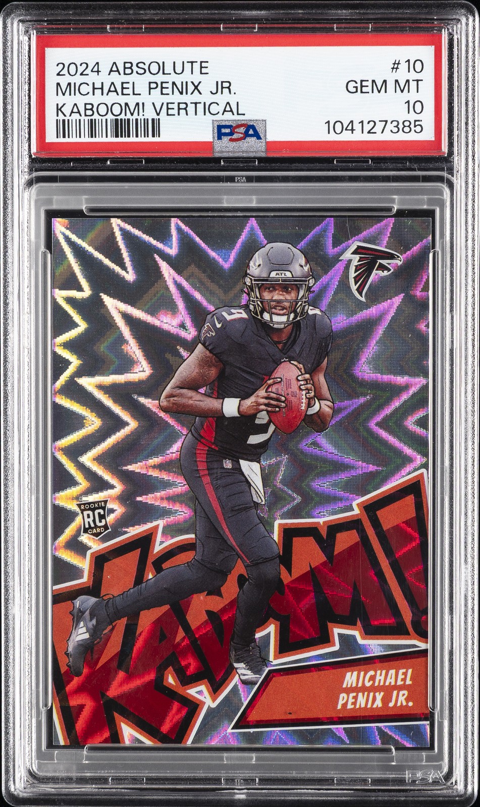 2024 PANINI ABSOLUTE KABOOM! VERT #10 MICHAEL PENIX JR. PSA 10