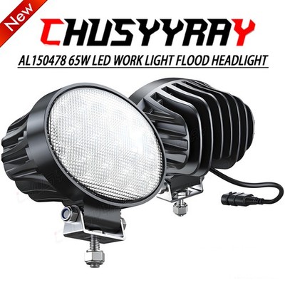 65W Oval LED Wokr Light Flood For Deere 7020-7030 8020-8030 8030T Series
