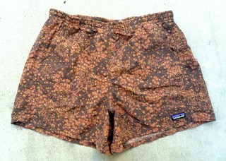 Patagonia Baggies 5" Shorts Women’s Size L Leaves / Cone Brown