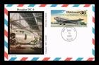 DR JIM STAMPS US FIRST DAY CARD DOUGLAS DC-3 AIR MAIL COLORANO SILK CACHET
