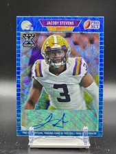 2021 Leaf Pro Set Autograph Jacoby Stevens #PA-JS1 Blue Wave /50