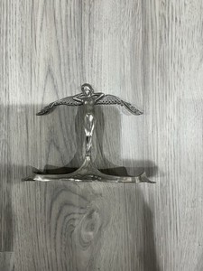 Art Nouveau Style Winged Lady Jewelry Tray – Vintage Pewter Earring Holder