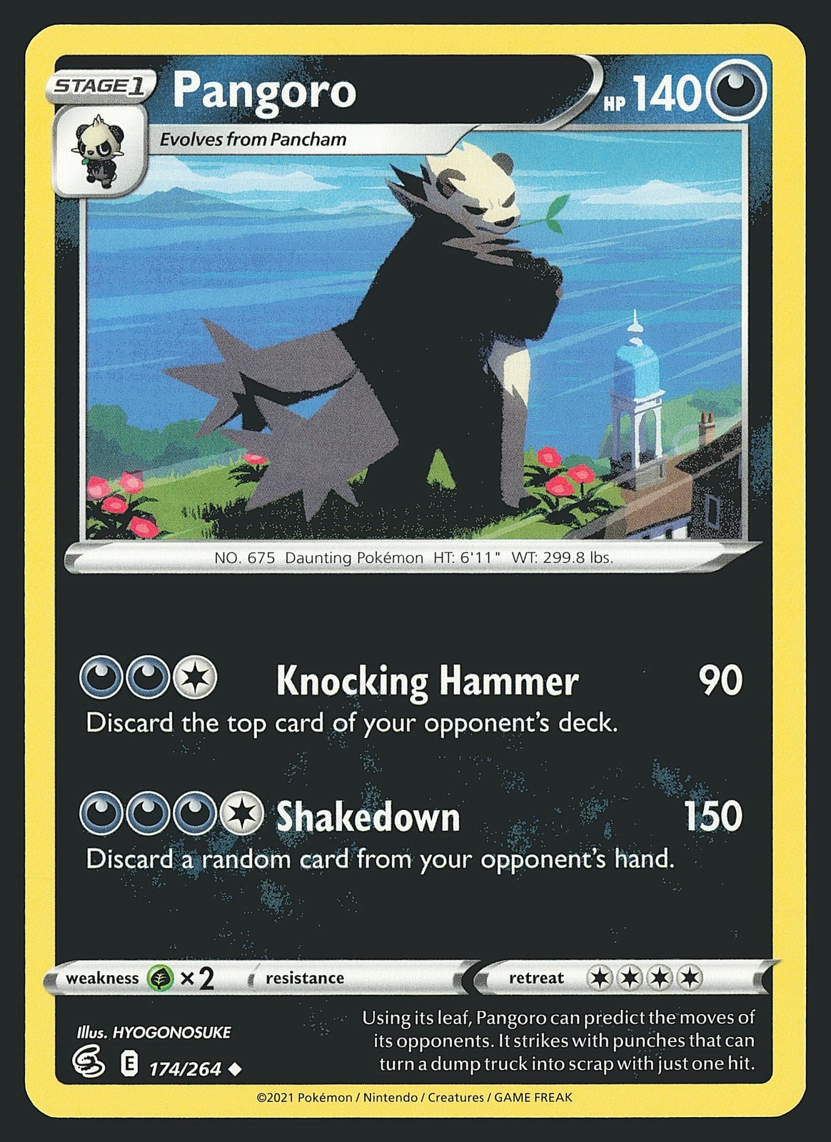 SWSH08: Fusion Strike Pangoro #174/264 Uncommon Pokemon Card