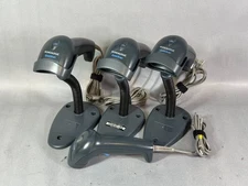 4 Datalogic Quick Scan QD2100 Handheld Laser Barcode Scanner W/3 Stand