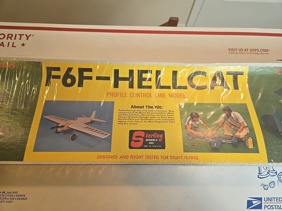 Sterling 'F6F Hellcat' 42" WS Contol Iine Model Airplane Kit S46 - Lot A, READ** - Image 2 of 4