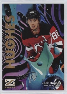 2024-25 Skybox Metal Universe Z-Force Rave 150/399 Jack Hughes #47 0nr3