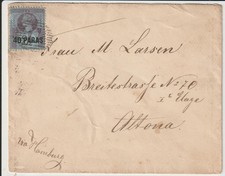 BRITISH LEVANT -  " C " NUMERAL CONSTANTINOPLE QV. 1890 COVER