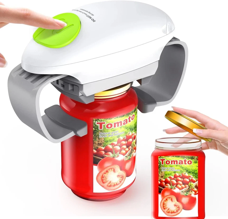 Abridor de tarros eléctrico automático y de mayor par, abridor de tarros de un toque para Arthrit Foto 4 de 4