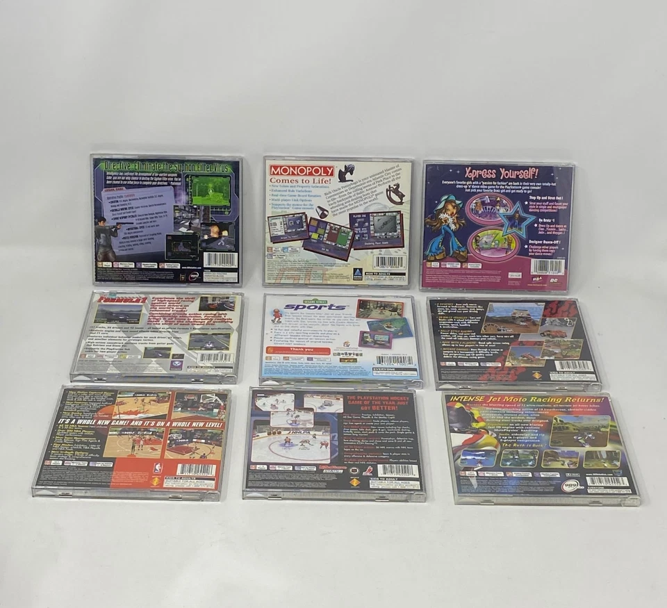 Lot of 9 PS1 Games (Syphon Filter, Bratz, Monopoly, NBA, Rally) TESTED - Image 2 of 4