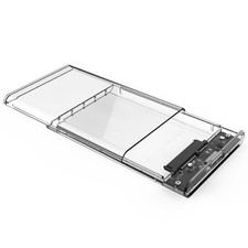 2.5" Transparent USB 3.0 to SATA SSD HDD Hard Drive Disk External Case Enclos t 