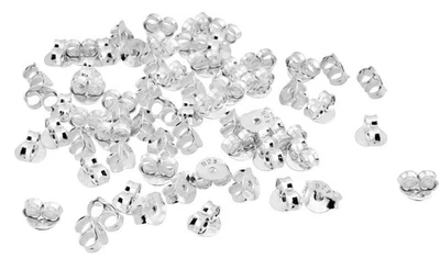 DAZZLING DESIGNESS 20 PCS 925 Sterling Silver 925 Earring Butterfly Backs Jewellery Making Findings