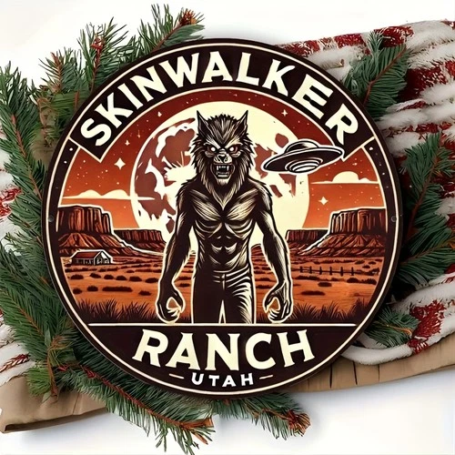 Vintage Werewolf & UFO Tin Metal Signs Home Décor Skinwalker Ranch, Utah - Werew