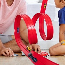 Flexible Race Car Ramp Track Racetrack Portable for Ages 3 up with 4 Mini Car