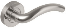 Hawk Push Button Privacy Door Handle Satin Chrome