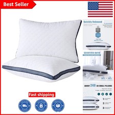 2-Pack Luxury Microfiber Hotel Pillows for Side Back Sleepers - Standard Size