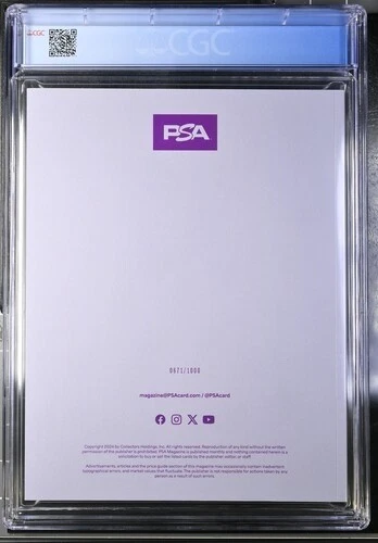 Revista PSA #32 August Kobe Bryant Silver Holo/1000 CGC 9,6 Foto 2 de 2