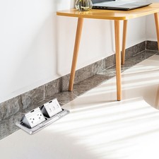 20 Amp , 3 x LAN 2 x 20A Dual Pop Up Floor Outlet Box with Sockets and LAN USA