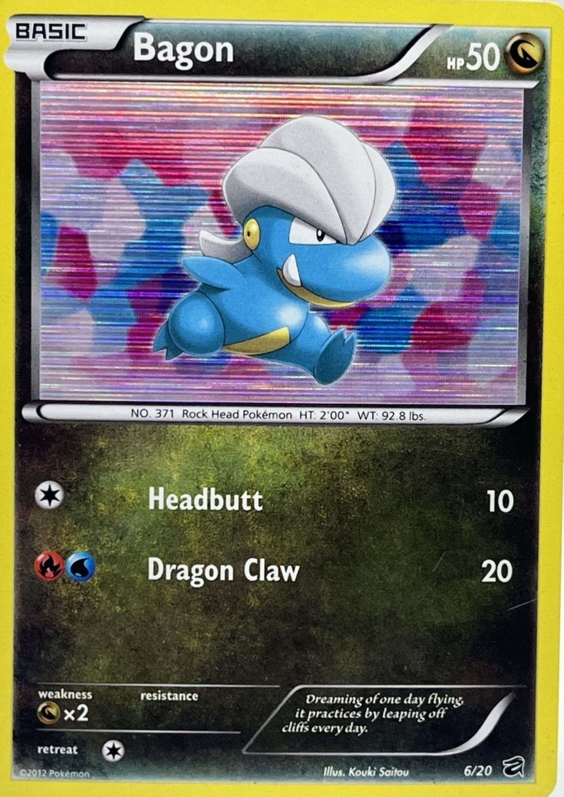 Pokémon TCG Bagon Dragon Vault 6/20 Holo Rare NM/M Rock Head Holofoil