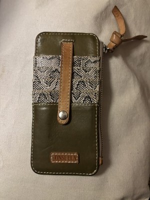 Consuela Card Organizer Green and Snake skin 