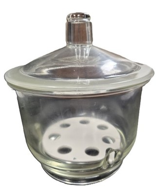 PYREX Large Glass Dessicator with Coors Ceramic Sample Stand