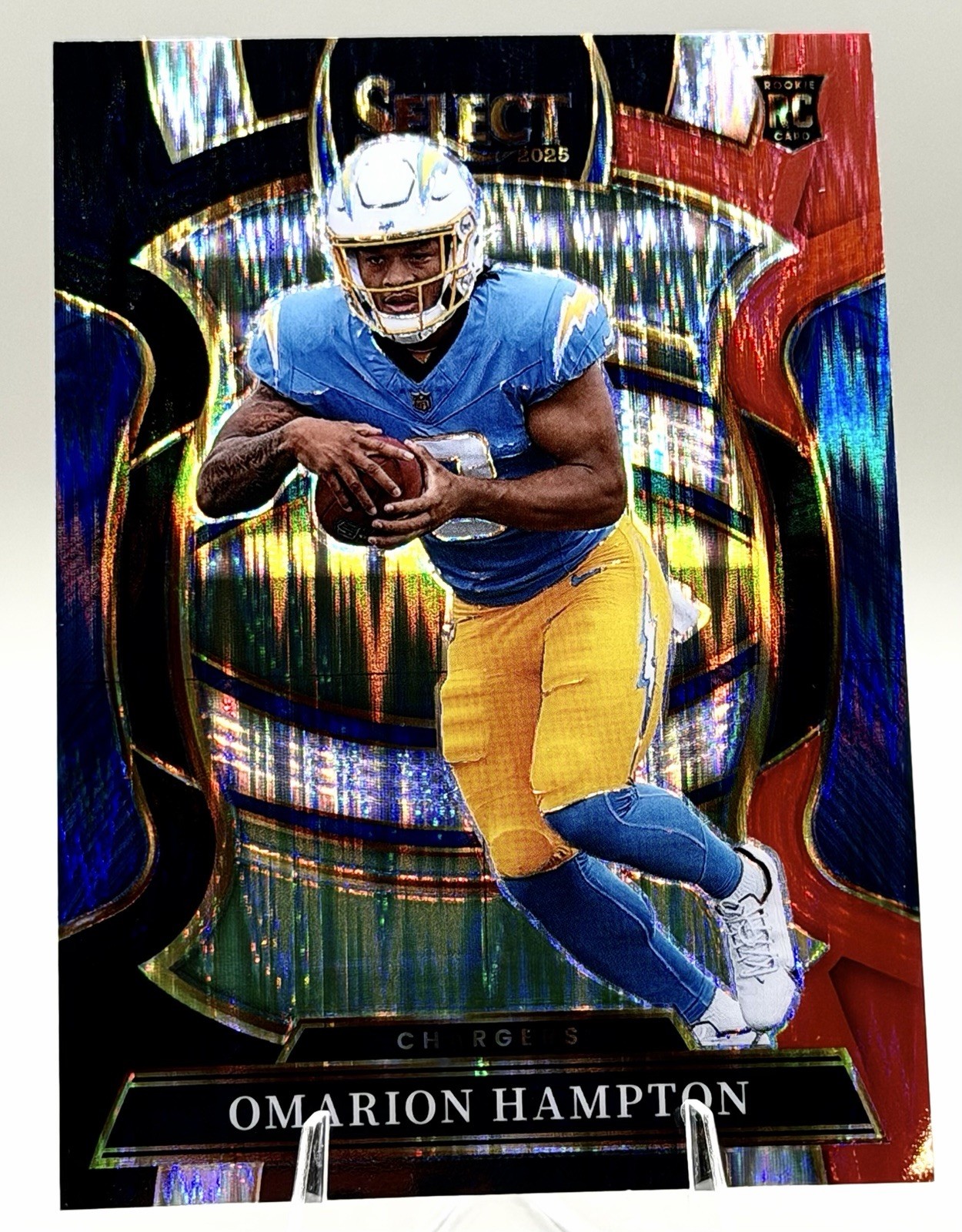 2025 Select Omarion Hampton #2 Black And Red Shock Concourse