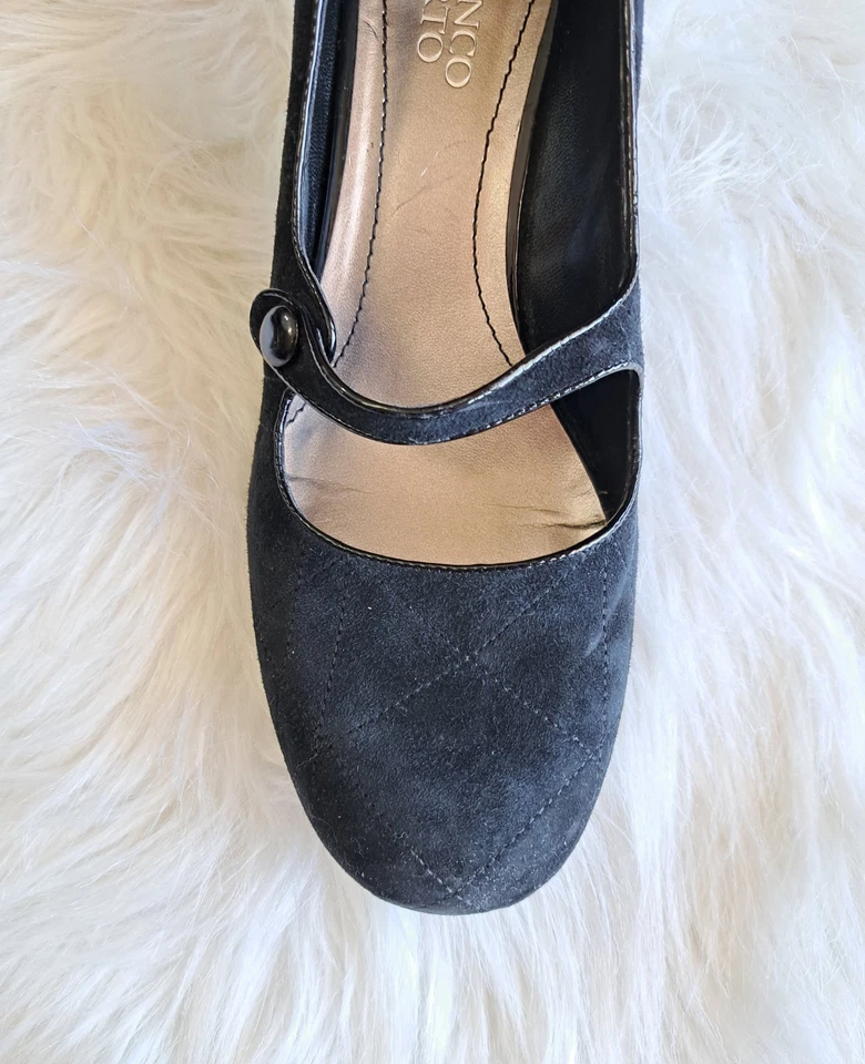 Sz 9.5 Franco Sarto low 2" leather heels - Image 2 of 4