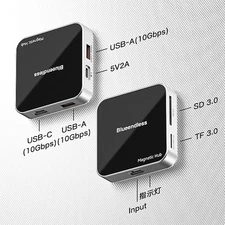 Blueendless Magnetic Expansion Dock 4K 60Hz HD USB3.2 Hub PD Phone Laptop