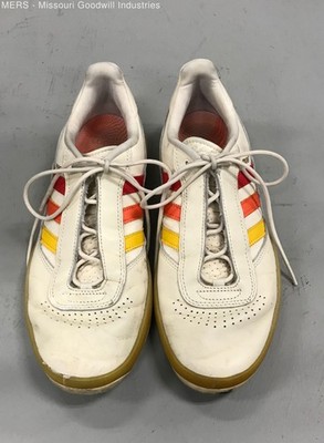 adidas Puig White Red Orange Yellow Stripe Men's Skate Shoes Sneakers Size 10.5