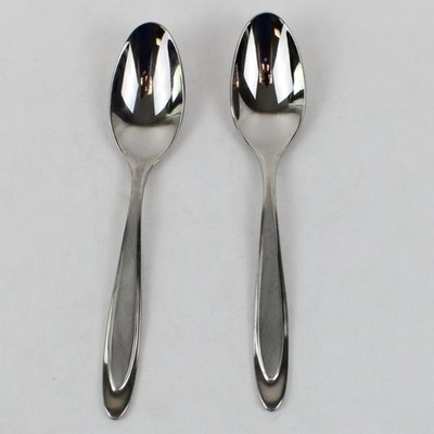 Set of 2 Oneida Aurora Stainless Steel Teaspoons Flatware Replacement