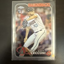 2024 Topps Chrome Slade Cecconi 77 RC Rookie Card Arizona Diamondbacks. rookie card picture