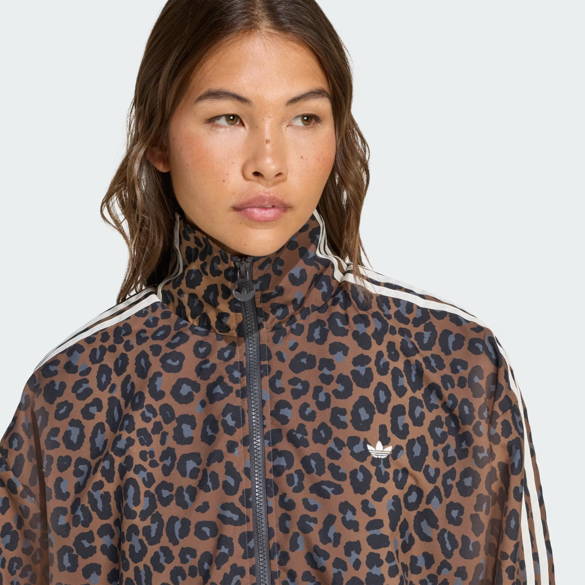 adidas Women's Originals Leopard Firebird Oversized Track Top