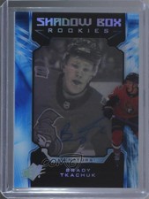 2018-19 SPx Shadow Box Rookies Photo Variant Silver 24/98 Brady Tkachuk Auto a3i