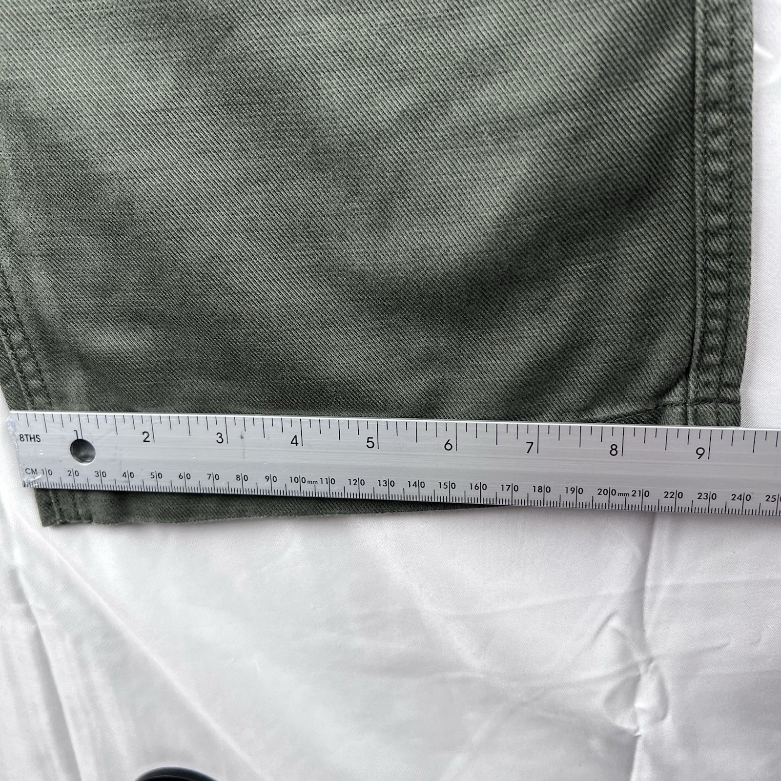 GAP Easy Twill Pants Green Size M Elastic Waist Relaxed Fit New image 4