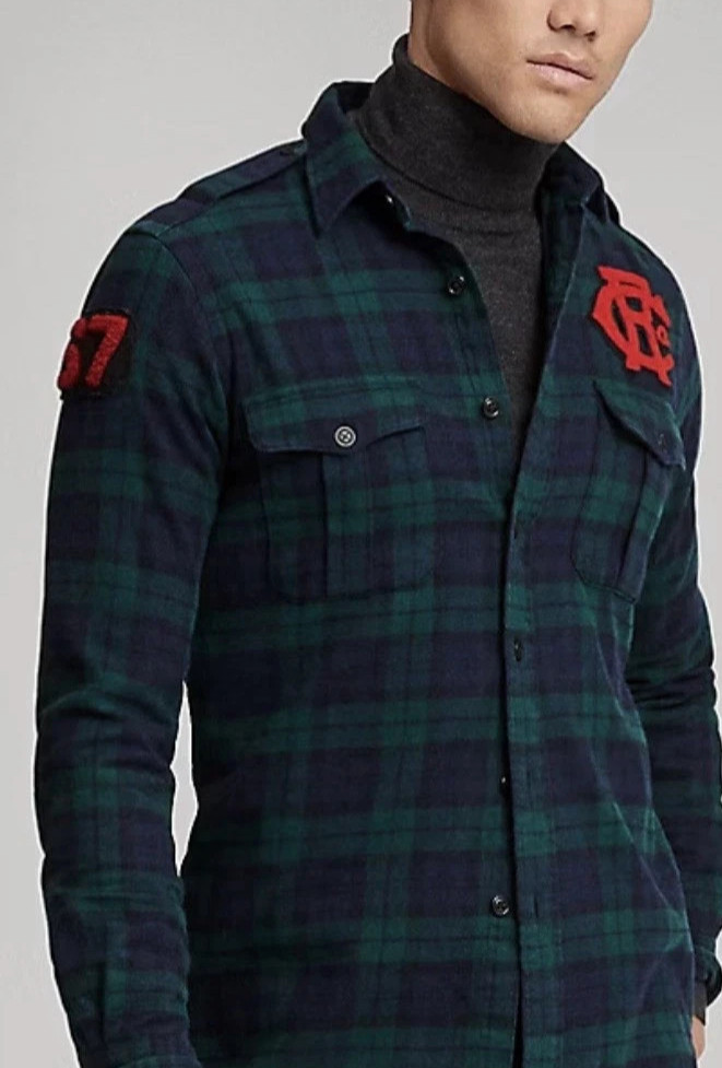 Ralph Lauren Polo Flannel Patchwork Tiger Patch A… - image 11