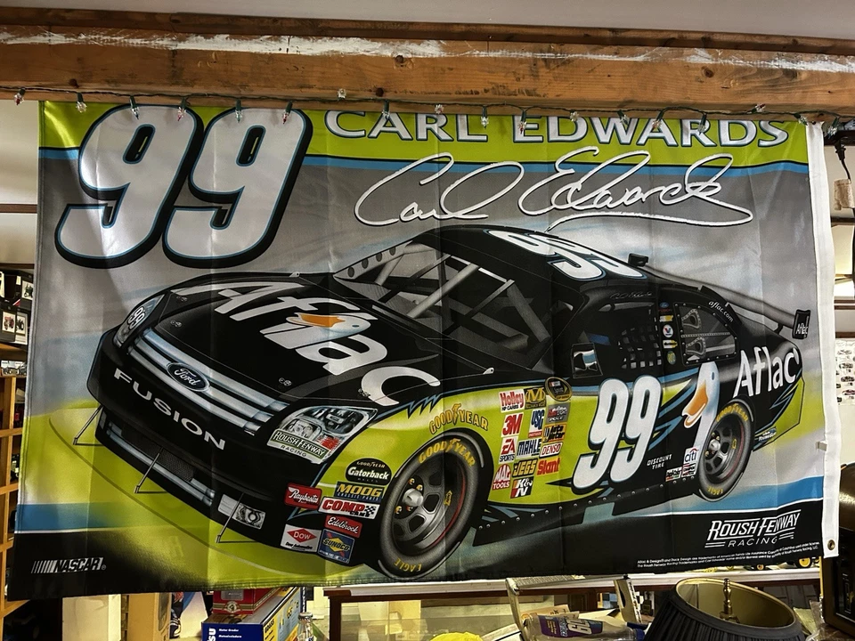 Carl Edward's #99 Crew Flag NASCAR - Image 2 of 2