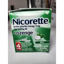 Nicorette Mint Nicotine Lozenges 144 Count Stop Smoking Aid 4mg *Expired*