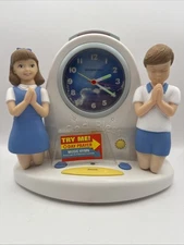 Soundesign Prayer Alarm Clock Kids Boy Girl Figurines | Tested Working | Read