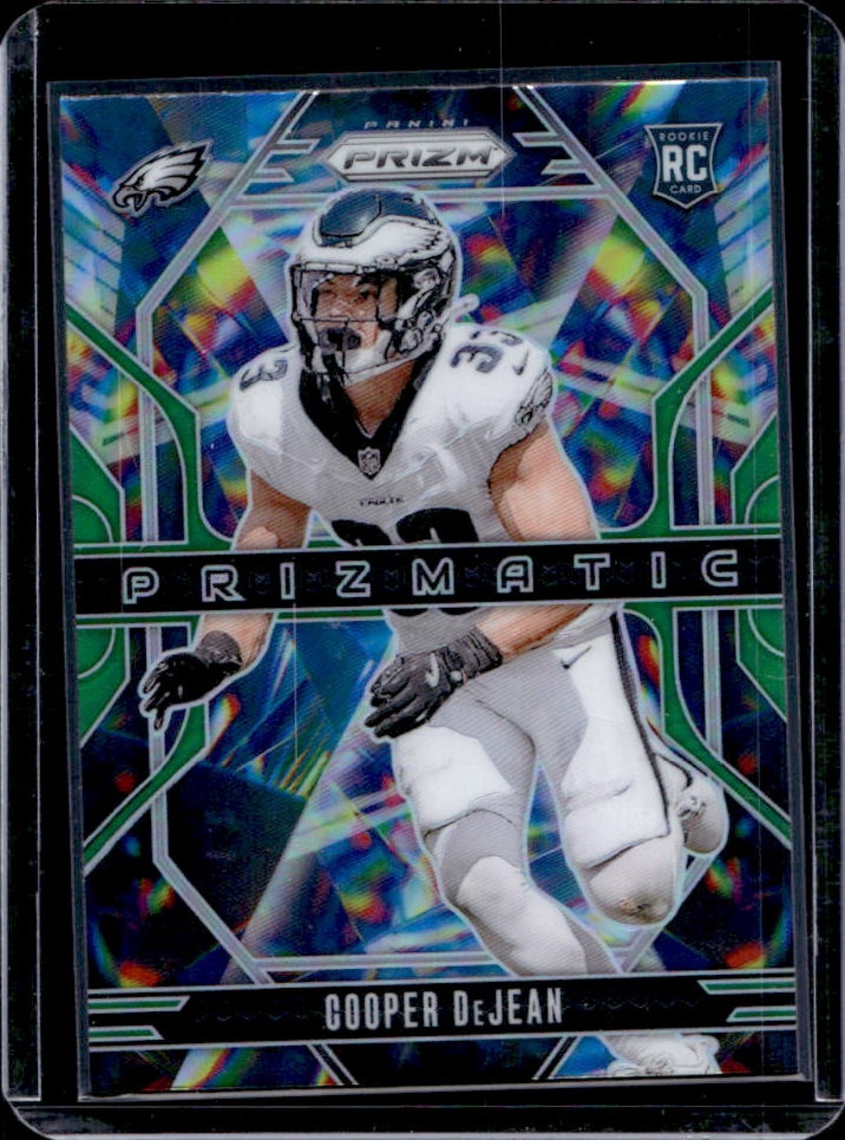 2024 Prizm Cooper DeJean Prizmatic RC Green Rookie #6 Eagles