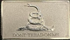 Don’t tread on me 10g .999 silver Gadsden Flag Bar