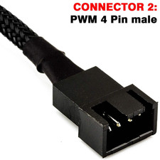 5-Pin Female 4 Pin PWM Cooling Fan Power PC Fan Extension Adapter Cable for D...