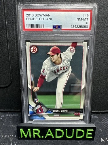 2018 Bowman Shohei Ohtani Rookie RC #49 PSA 8