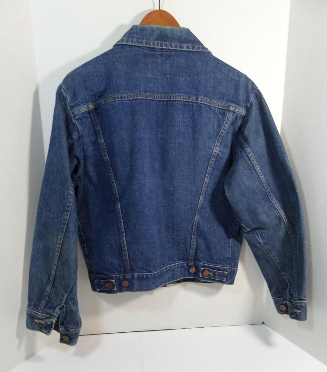 VTG WRANGLER USA WESTERN CLASSIC BUTTON DOWN BLUE DENIM