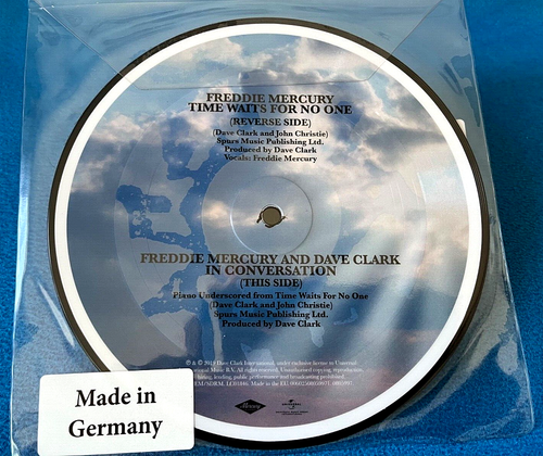 Freddie Mercury "Time Waits For No One" 7" Single Picture Disc Import Rare Queen - Picture 3 of 4