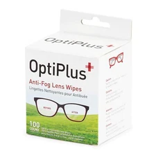 OptiPlus Anti Fog Pre-Moistened Cleaning Wipes for Glasses, Screens, Lenses -...