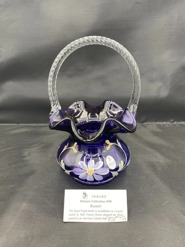 1998 FENTON HISTORIC COLLECTION ROYAL PURPLE HP VL ANDERSON BASKET LTD ED