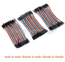 40PCS Male Female Dupont wire cables jumpers 10CM 2.54MM 1P-1P For Arduino NEW