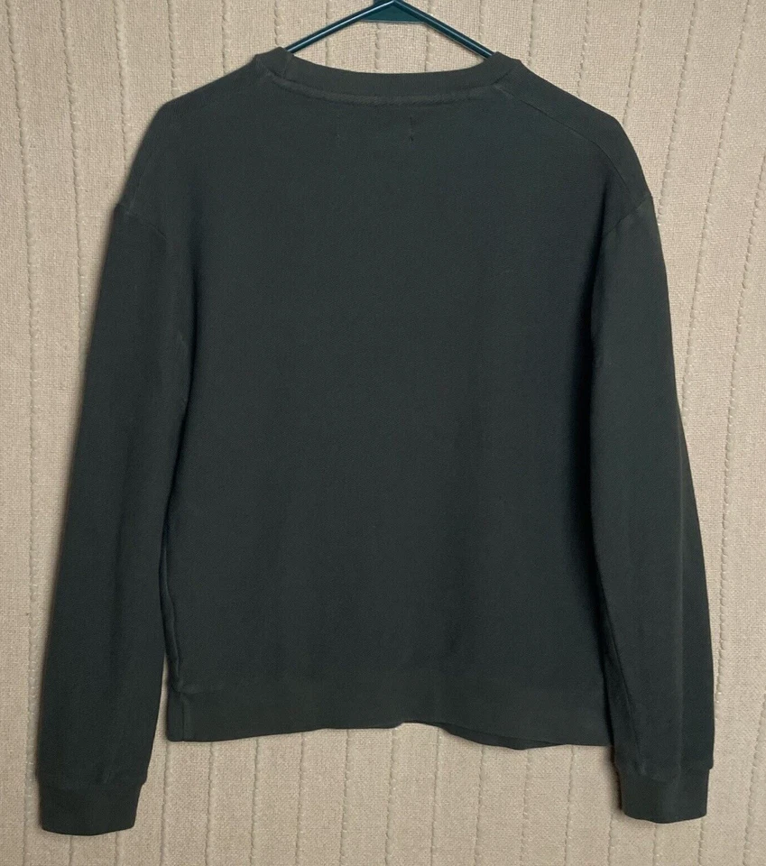 Женский свитер Zara большой болотный зеленый текстурированный квадратный повседневный наряд предметы первой необходимости - Изображение 3 из 4