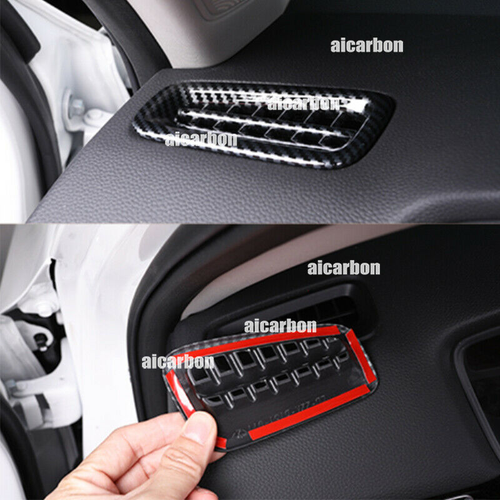 2pcs Carbon Fiber Dashboard Air Vent Cover Frame Trim For Honda Civic 2022-2024 - Picture 3 of 7