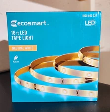 16 ft. Indoor Neutral White LED Strip Light - Xmas, Holiday, Under Cabinet Light