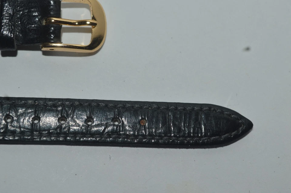 Correa Original SEIKO 13mm Cuero Negro Hecha en Japón Muestra de Vendedor Nueva Antigua Foto 2 de 4